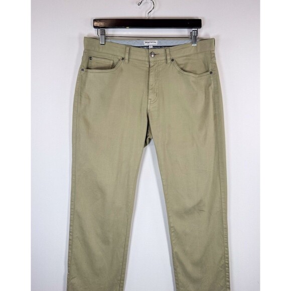 Peter Millar Mens Pants Khaki Chino Straight Crown Performance Stretch Golf 33x2 - Picture 6 of 10